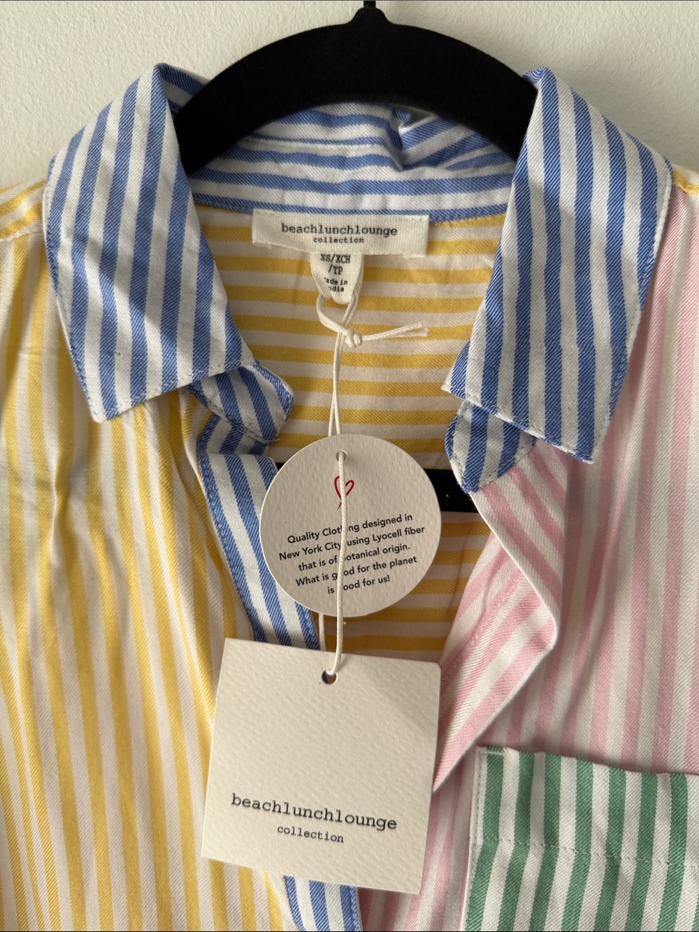 BeachLunchLounge Multicolor Striped Button-Up Shirt - Pastel Mix - Picture 2 of 4
